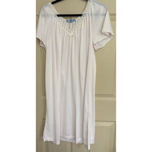 Vintage Koret Pink Nightgown Women’s Size Large Lace Trim